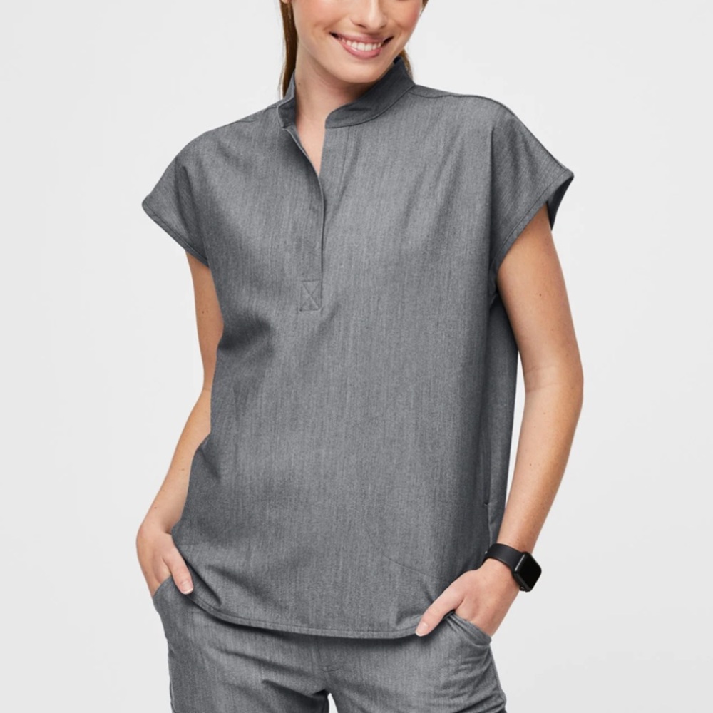 FIGS Graphite Rafaela™ Oversized Scrub Top